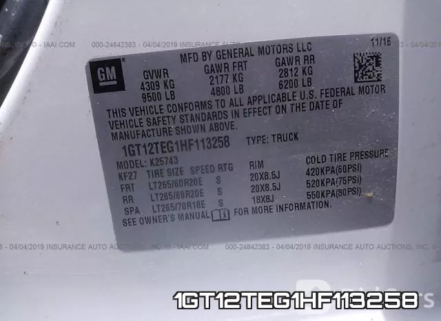 1GT12TEG1HF113258