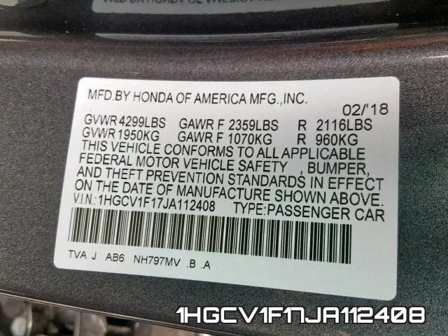 1HGCV1F17JA112408