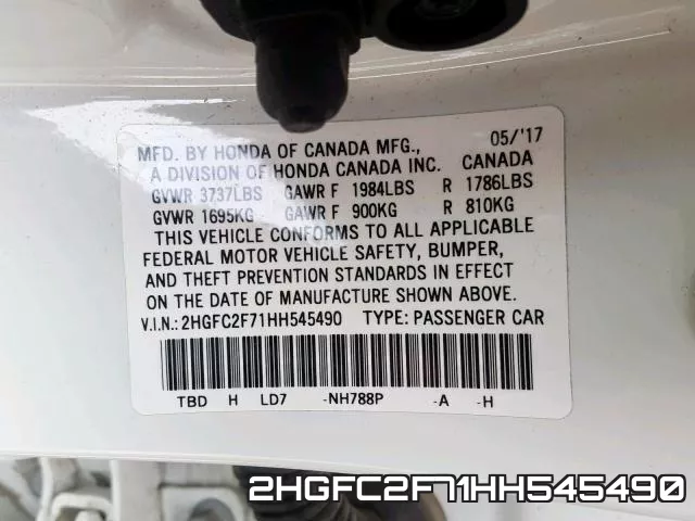 2HGFC2F71HH545490