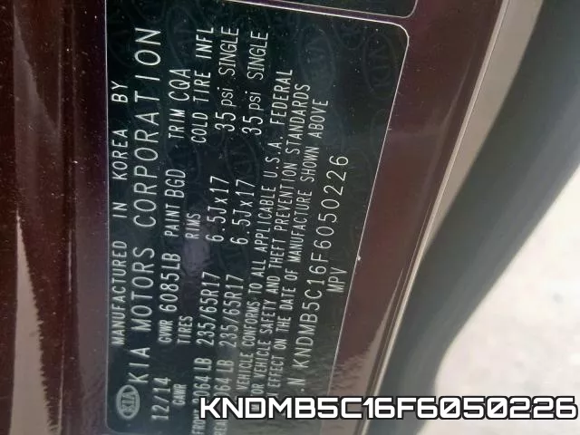 KNDMB5C16F6050226