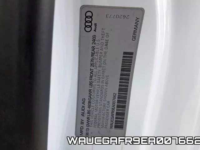 WAUCGAFR9EA007662