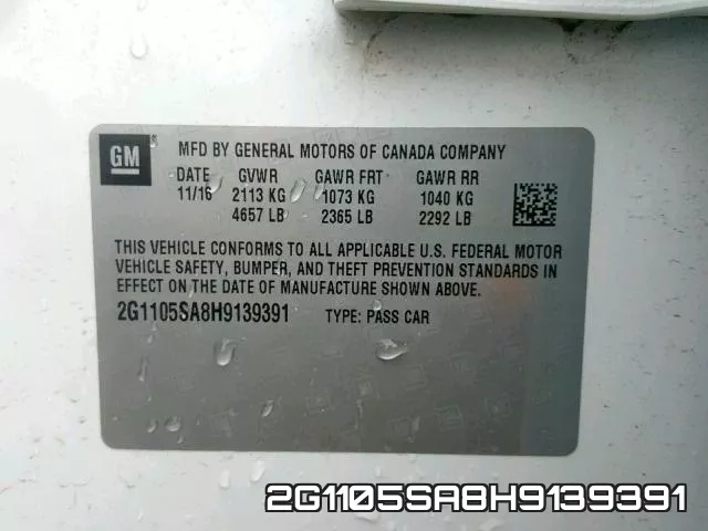 2G1105SA8H9139391