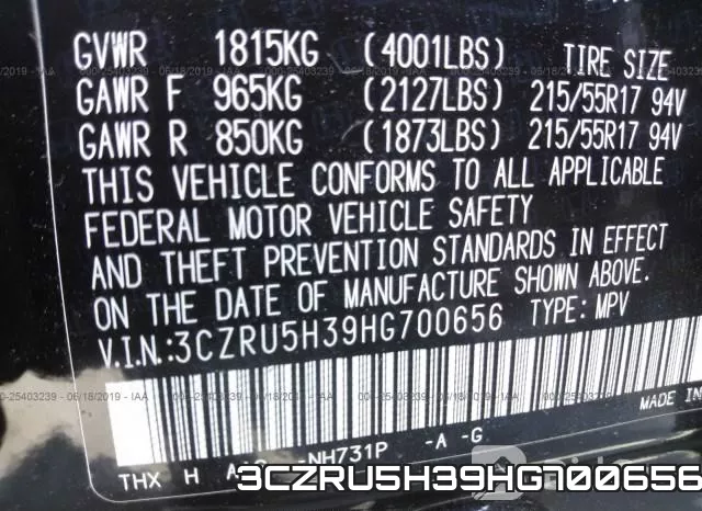 3CZRU5H39HG700656