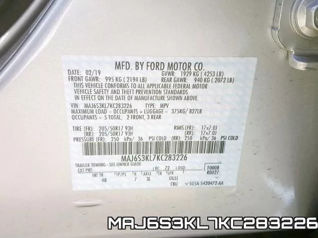 MAJ6S3KL7KC283226