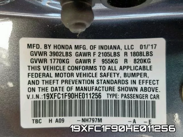 19XFC1F90HE011256
