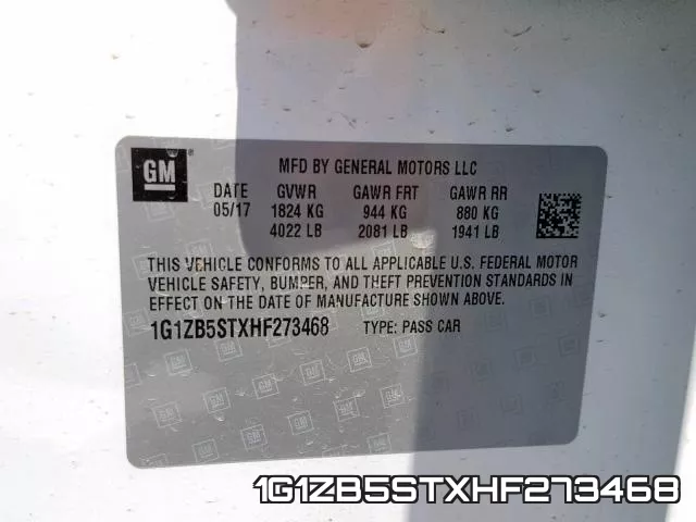 1G1ZB5STXHF273468