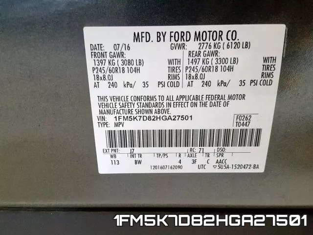 1FM5K7D82HGA27501