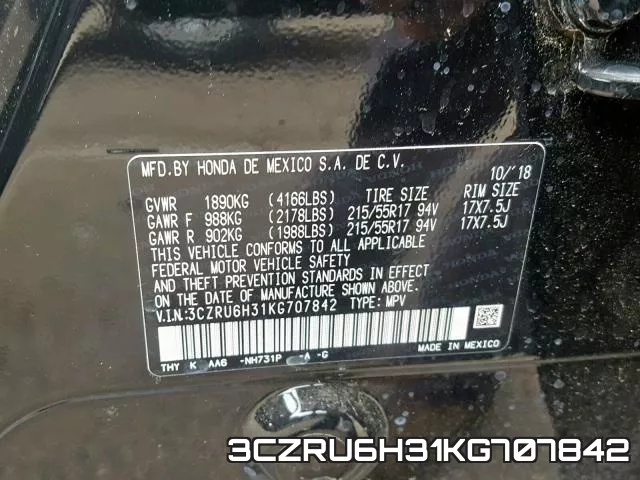 3CZRU6H31KG707842