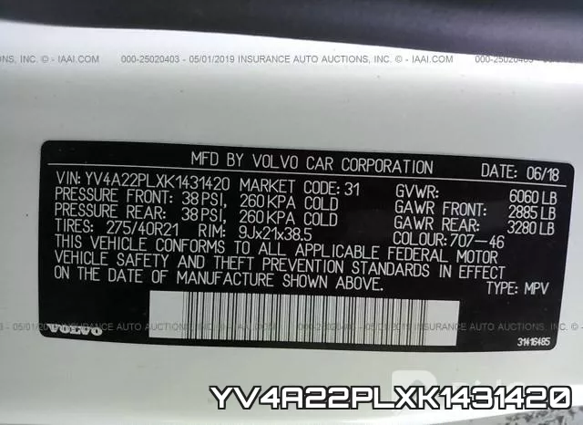 YV4A22PLXK1431420