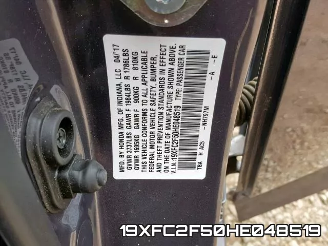 19XFC2F50HE048519