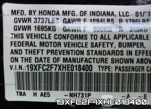 19XFC2F7XHE018400