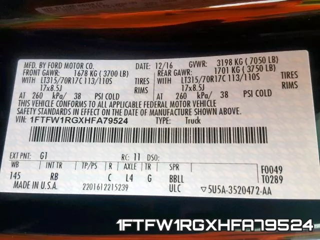 1FTFW1RGXHFA79524