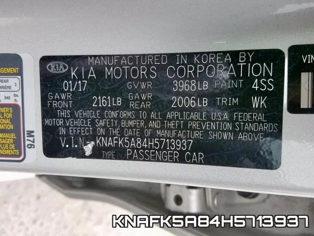 KNAFK5A84H5713937