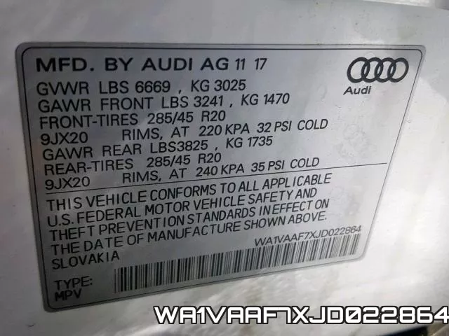 WA1VAAF7XJD022864