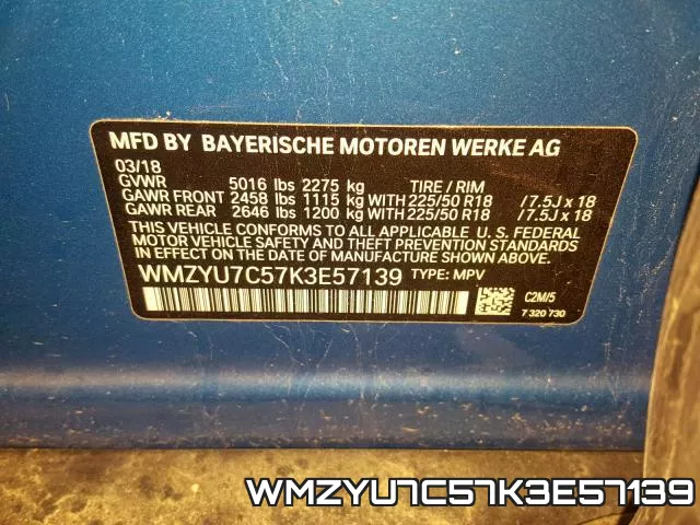 WMZYU7C57K3E57139