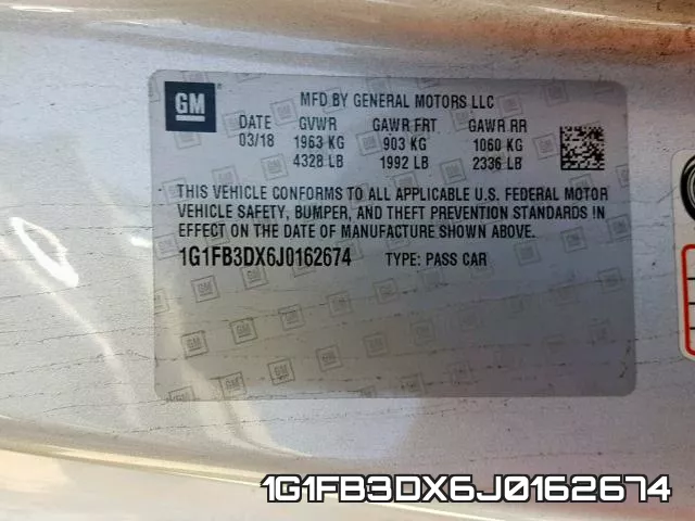 1G1FB3DX6J0162674