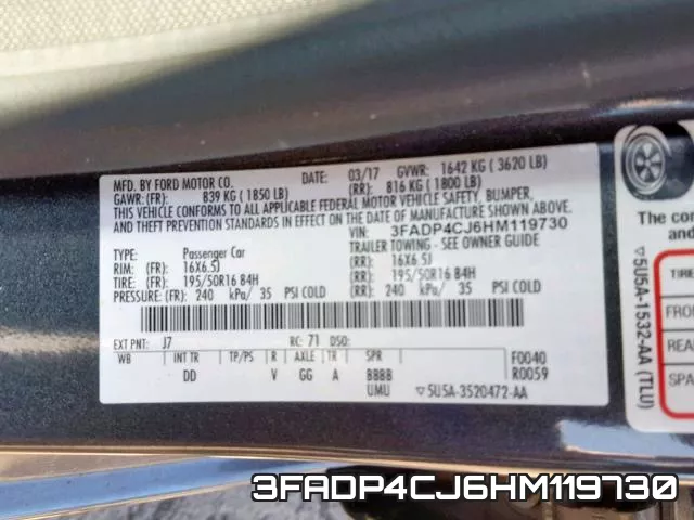 3FADP4CJ6HM119730