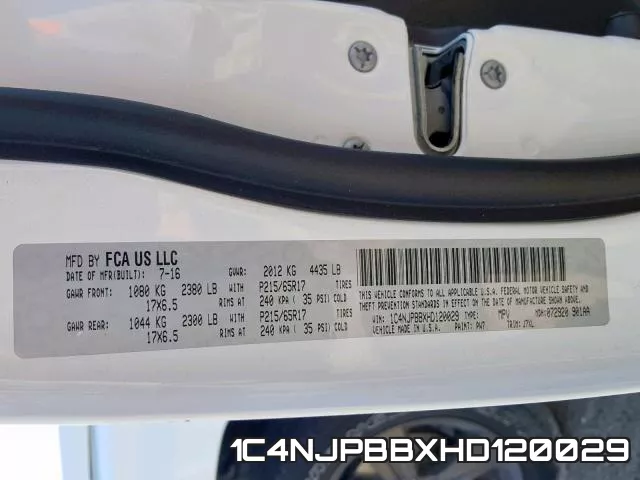 1C4NJPBBXHD120029