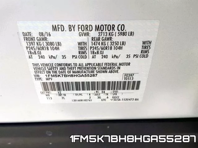 1FM5K7BH8HGA55287