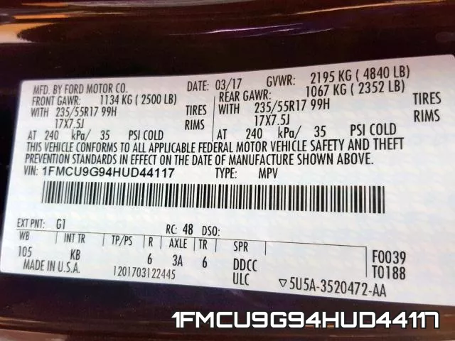 1FMCU9G94HUD44117