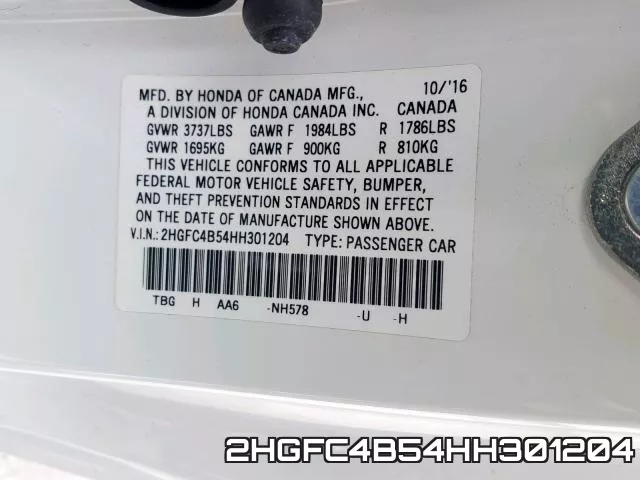 2HGFC4B54HH301204