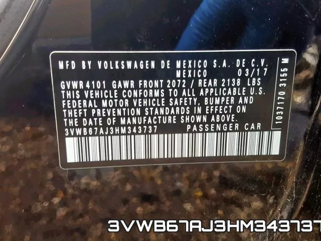 3VWB67AJ3HM343737