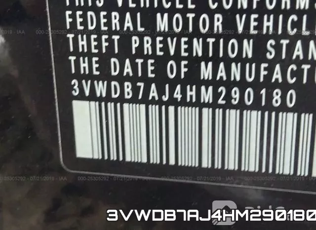 3VWDB7AJ4HM290180