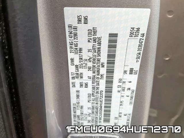 1FMCU0G94HUE72370