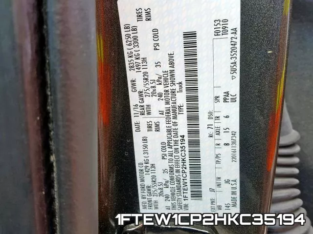 1FTEW1CP2HKC35194