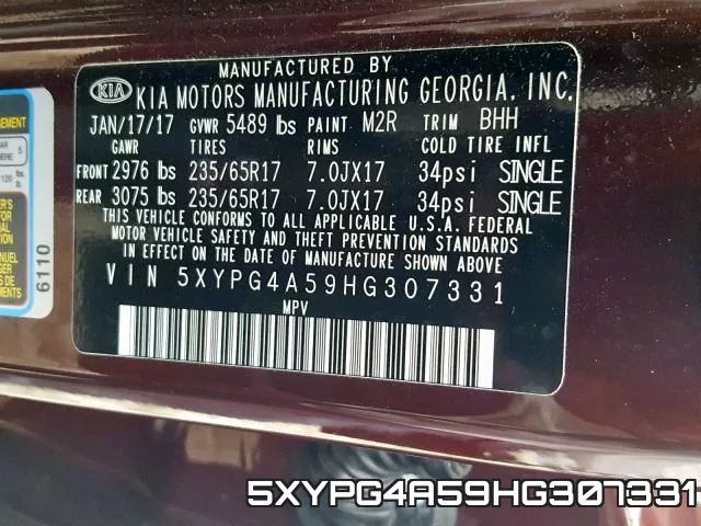 5XYPG4A59HG307331