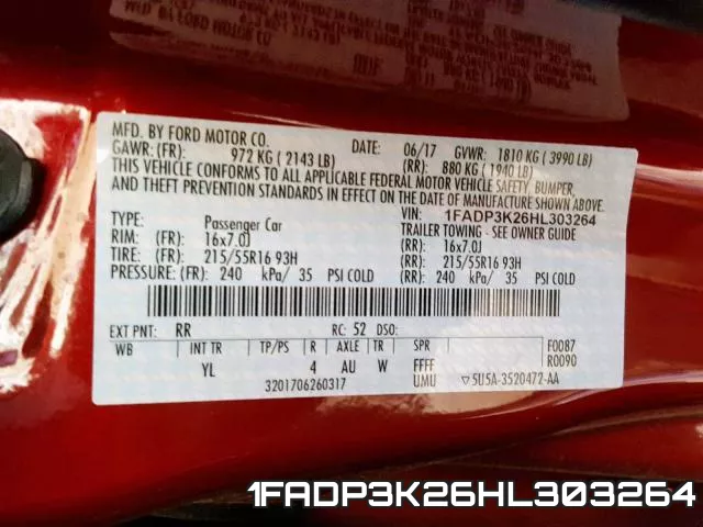 1FADP3K26HL303264