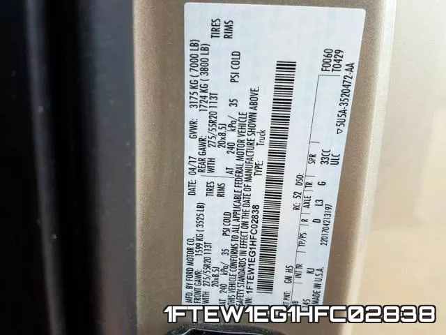 1FTEW1EG1HFC02838
