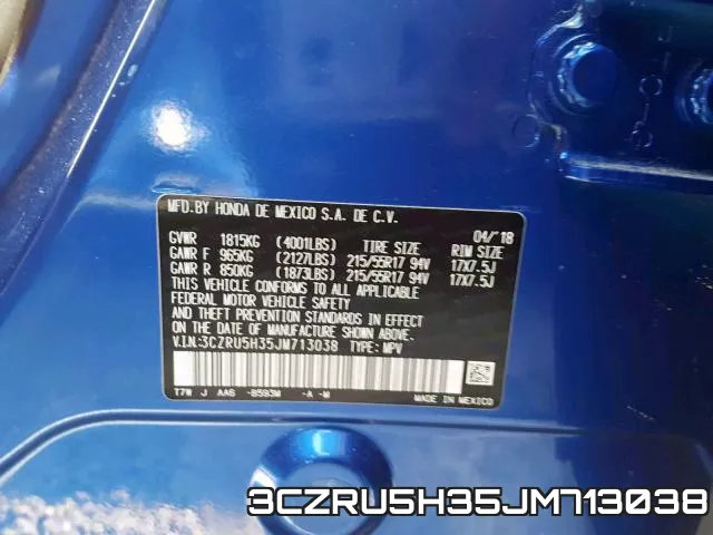 3CZRU5H35JM713038