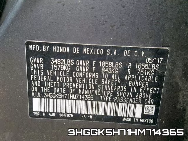 3HGGK5H71HM714365