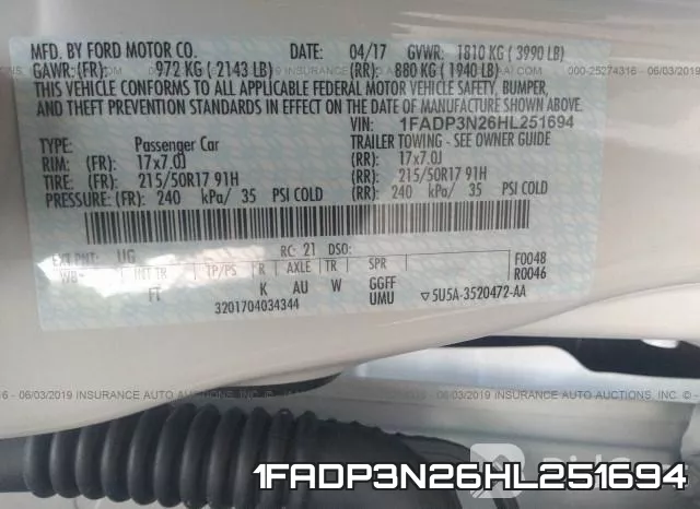 1FADP3N26HL251694