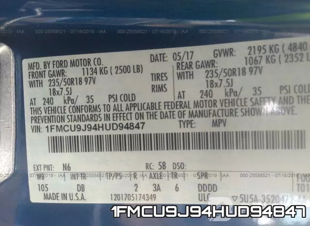 1FMCU9J94HUD94847