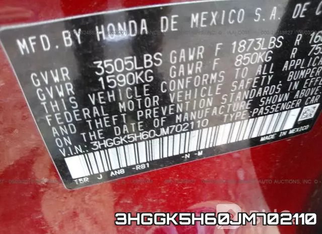 3HGGK5H60JM702110