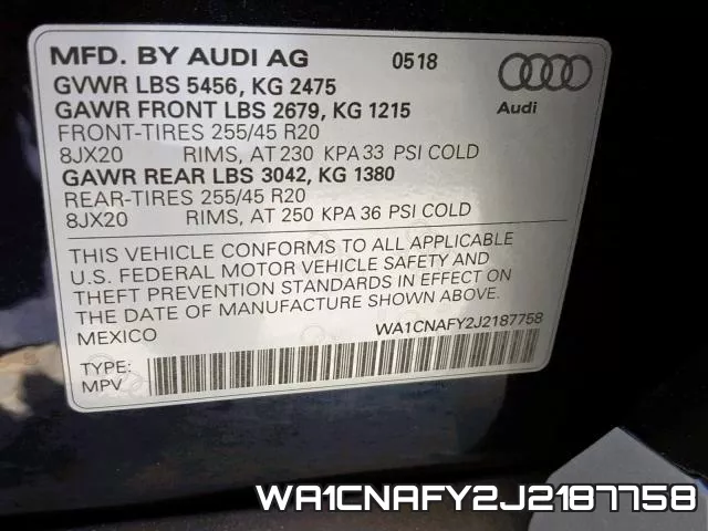 WA1CNAFY2J2187758