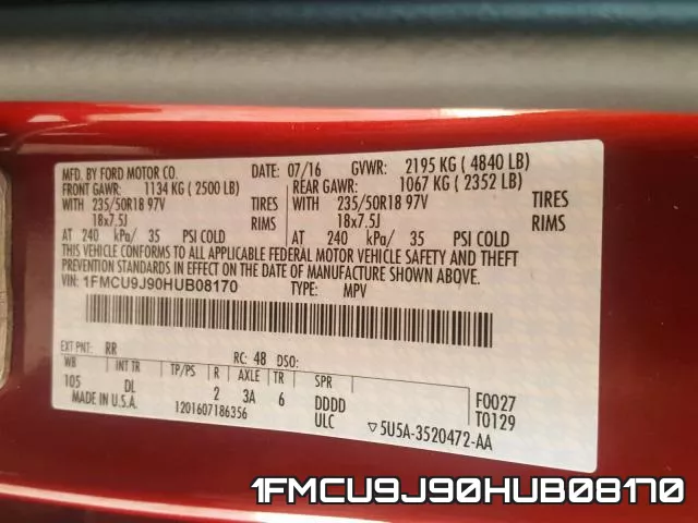 1FMCU9J90HUB08170