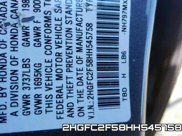 2HGFC2F58HH545758