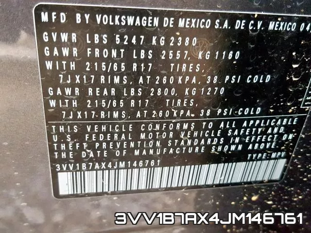 3VV1B7AX4JM146761