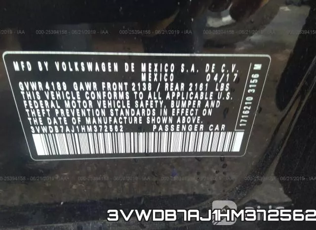 3VWDB7AJ1HM372562