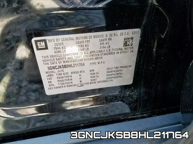 3GNCJKSB8HL211764