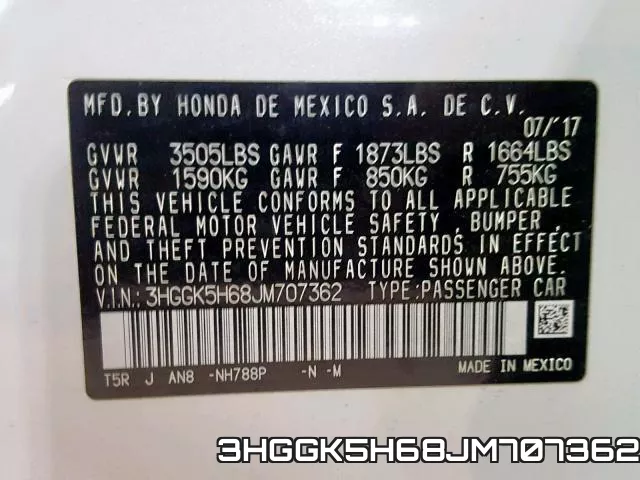 3HGGK5H68JM707362