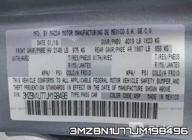 3MZBN1U77JM198496