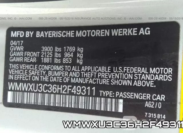 WMWXU3C36H2F49311