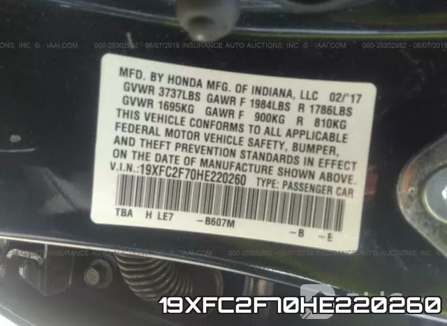 19XFC2F70HE220260