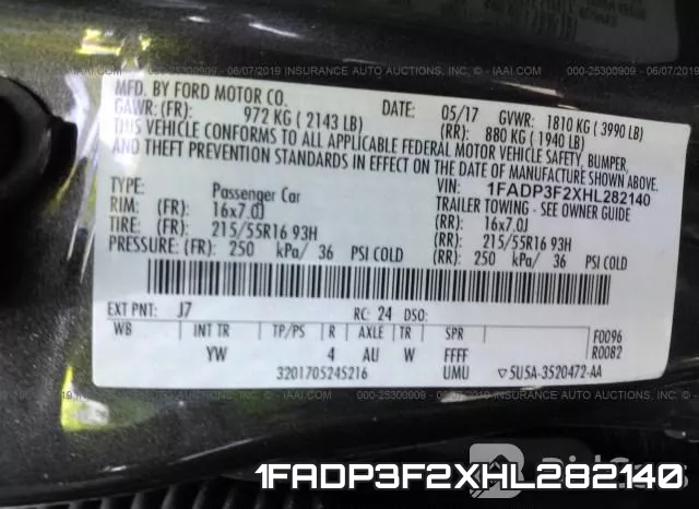 1FADP3F2XHL282140