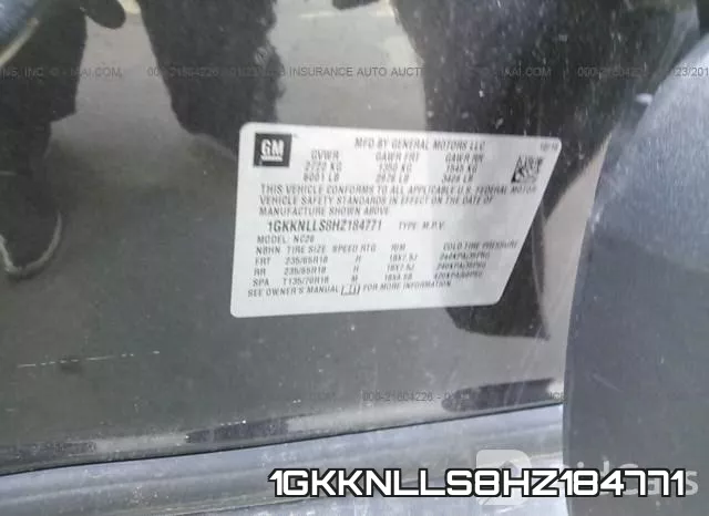1GKKNLLS8HZ184771