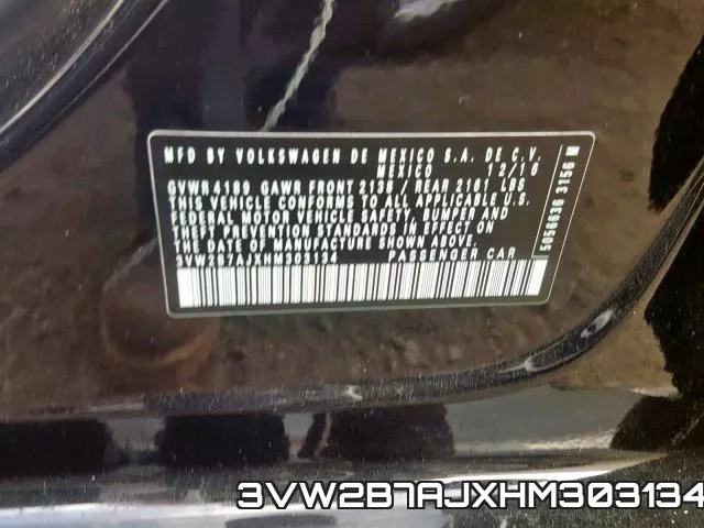 3VW2B7AJXHM303134